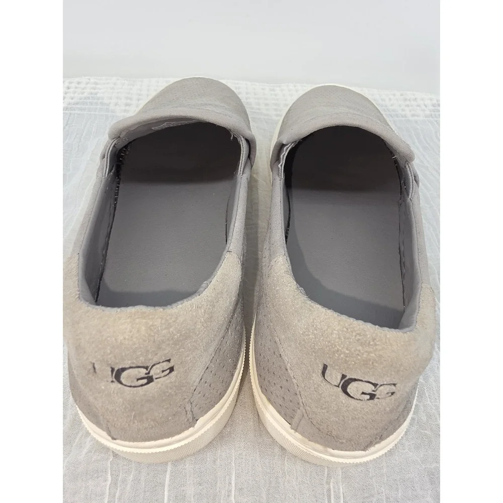 Women's UGG Abies Gray Suede Slip-On Sneakers Size 8 EU 39 Comfort Shoes Flats